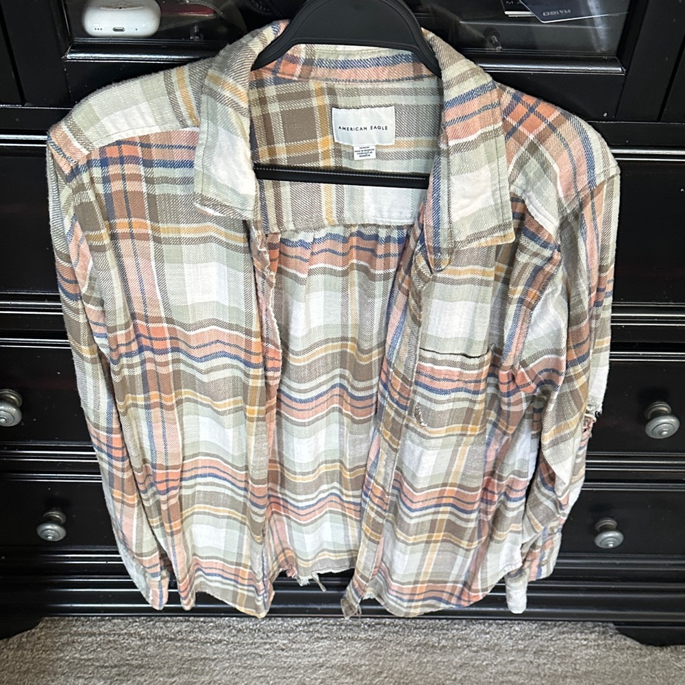 American Eagle Outfitters Multicolor Plaid Shirt
